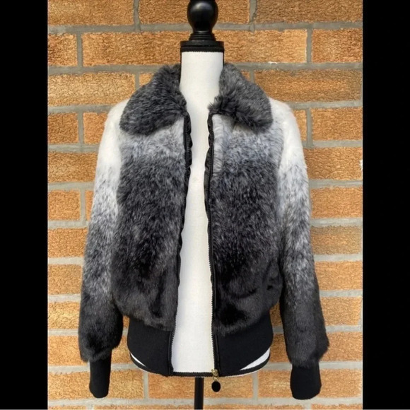 Sam edelman ombre faux fur coat Sz small - Picture 9 of 12